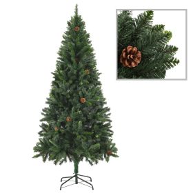 Artificial Christmas Tree with Pine Cones Green 6 ft